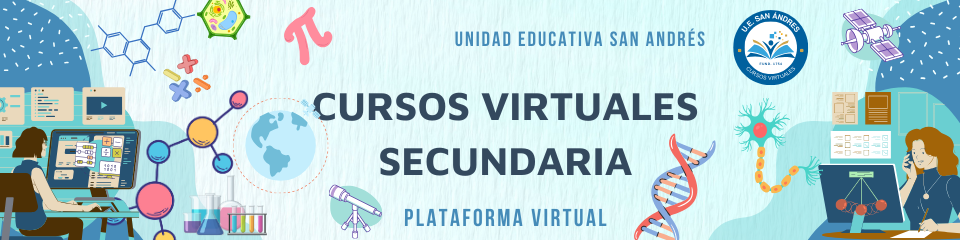 Portada principal de la plataforma de clases virtuales del nivel secundario de la unidad educativa San Andrés